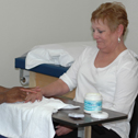 IPT hand therapy on a patient photo